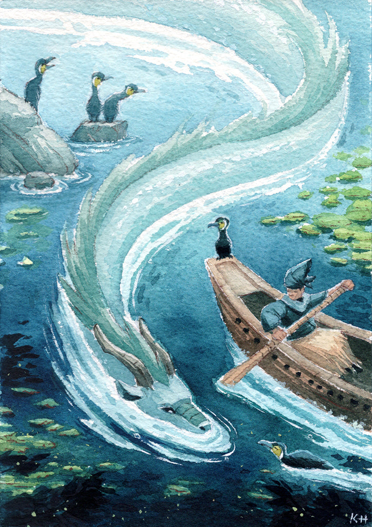 Kevan Hom - "Fishing on the Kohaku River" (print) - Spoke Art