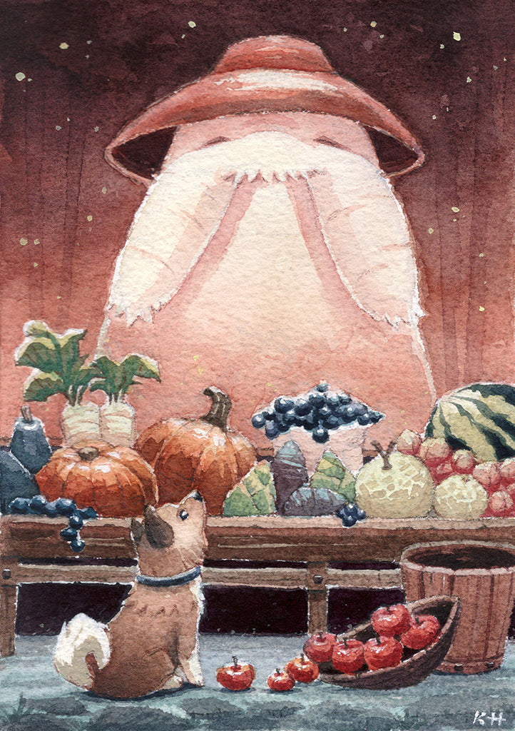 Kevan Hom - "Radish Spirit's Produce Stall" (print) - Spoke Art