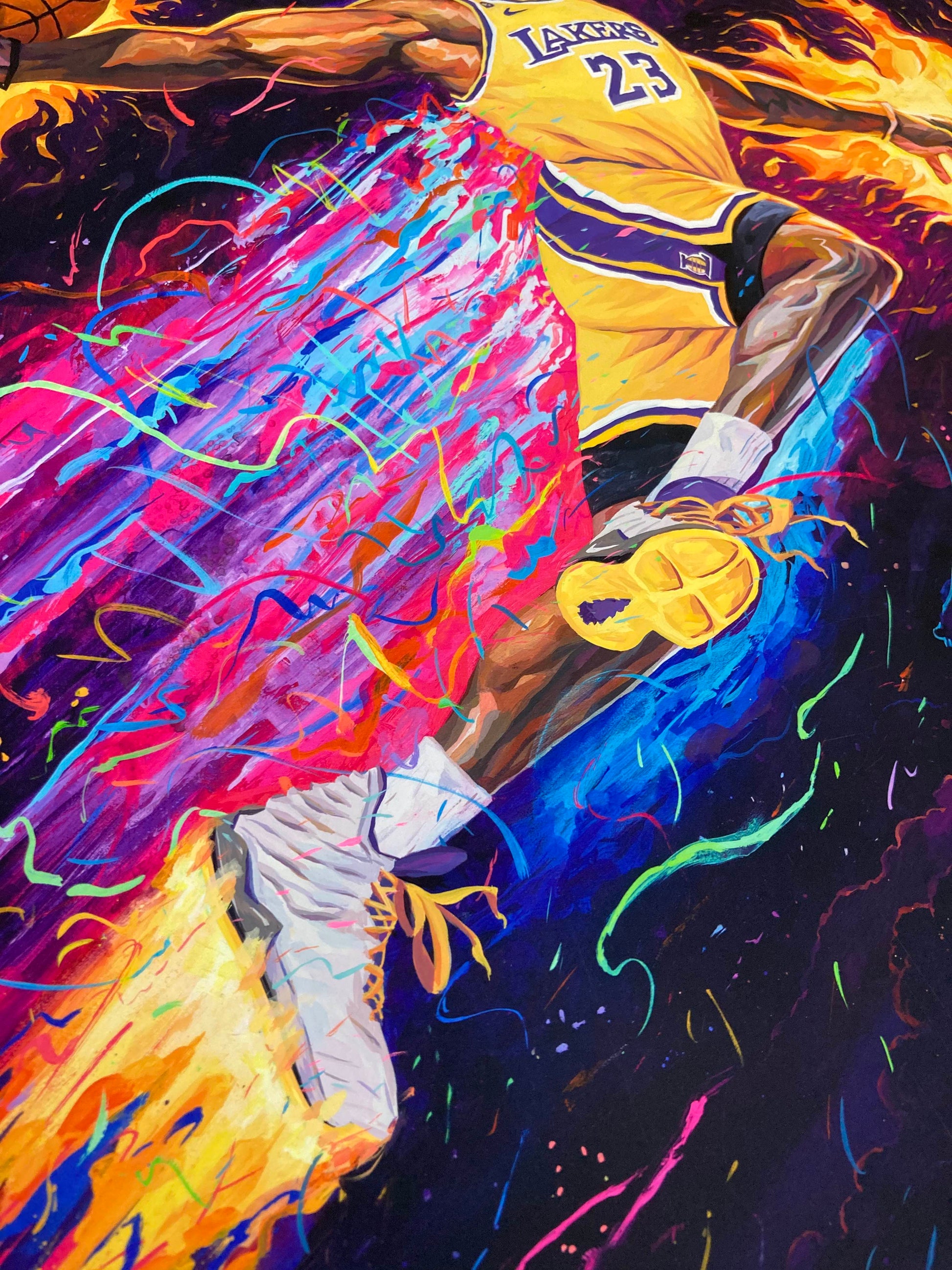 Rich Pellegrino - "King of the Court" (Heat & Lakers 1/1 Hand Embellished Editions) - Spoke Art