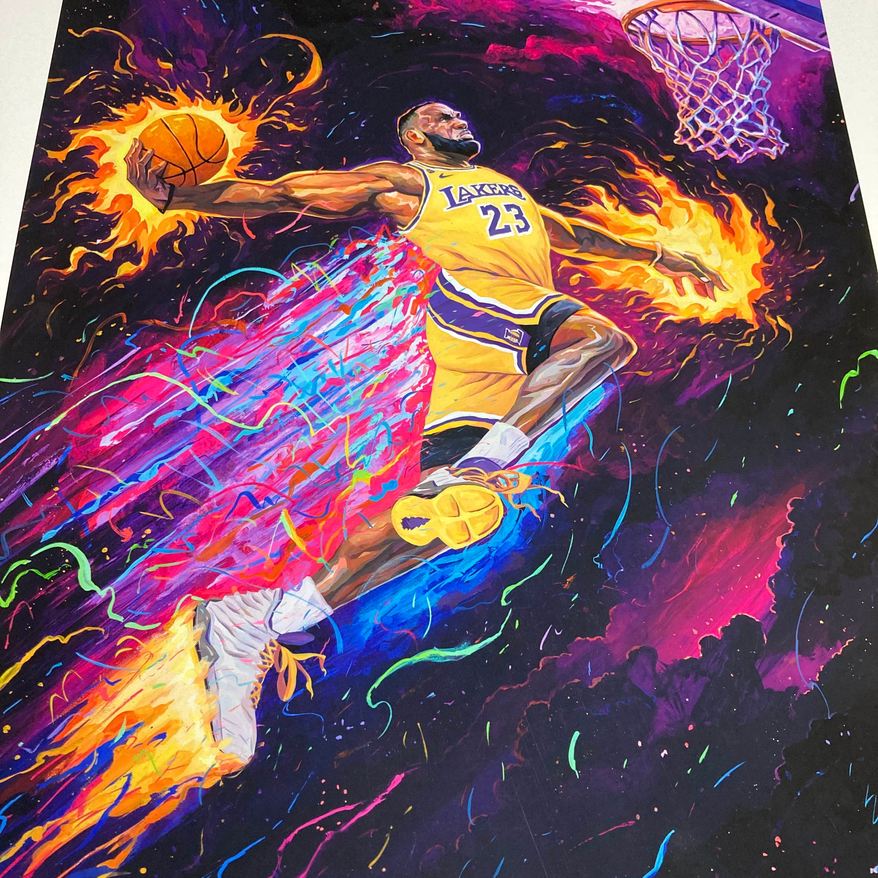 Rich Pellegrino - "King of the Court" (Heat & Lakers 1/1 Hand Embellished Editions) - Spoke Art