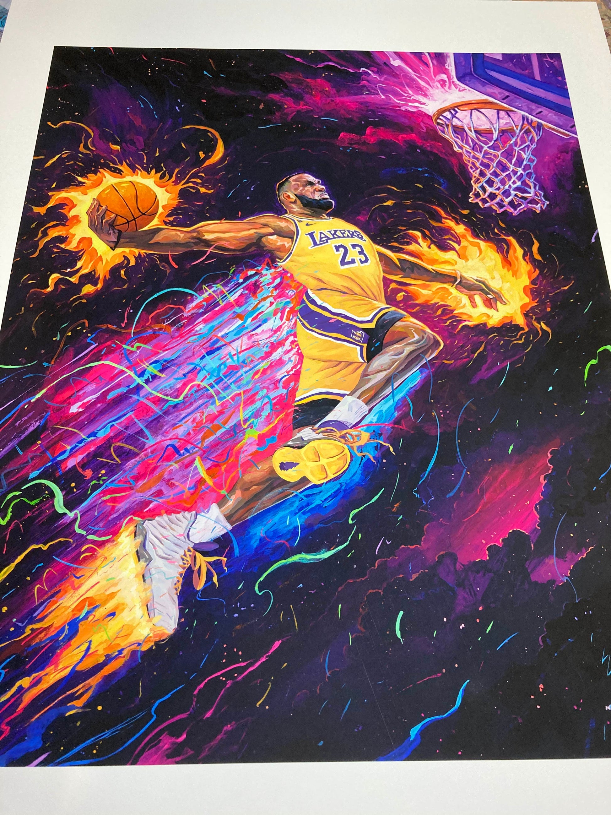 Rich Pellegrino - "King of the Court" (Heat & Lakers 1/1 Hand Embellished Editions) - Spoke Art