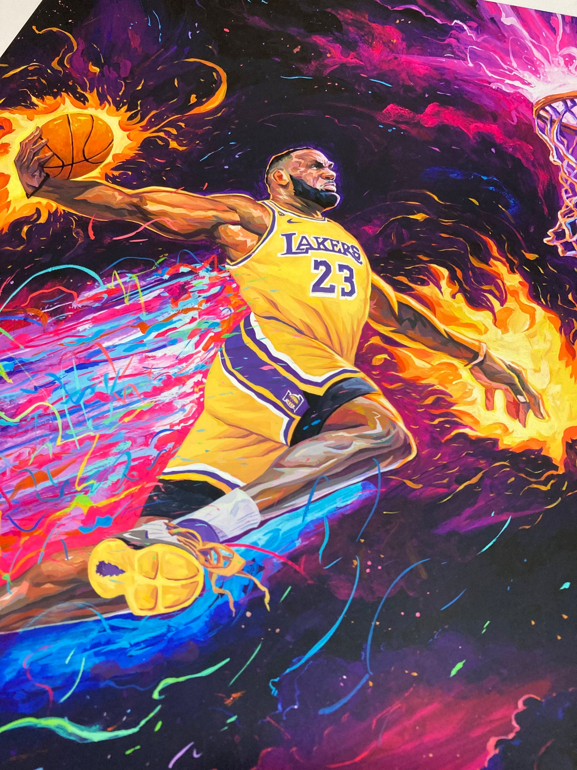 Rich Pellegrino - "King of the Court" (Heat & Lakers 1/1 Hand Embellished Editions) - Spoke Art