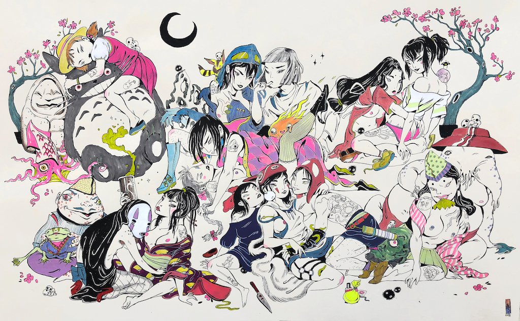 Lauren YS - "Miyazaki Shunga" (print) - Spoke Art