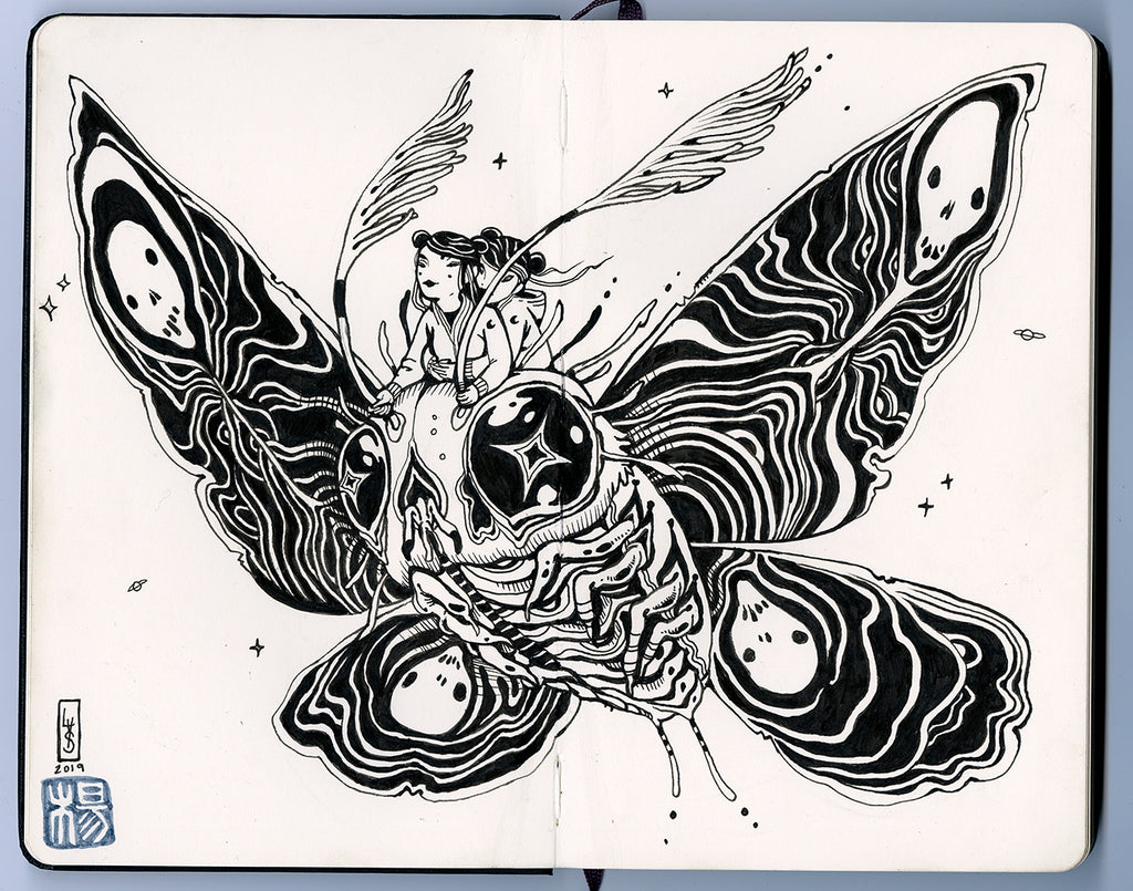 Lauren YS  - "Moth Riders" - Spoke Art