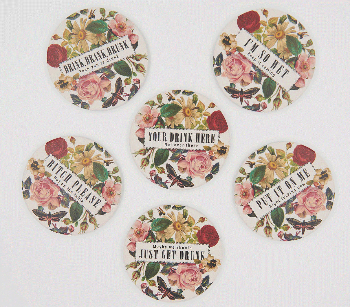 Marie-Claude Marquis full coaster set of six