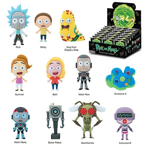 Rick and Morty 3D Figural Key Chain Blind Bag - Spoke Art