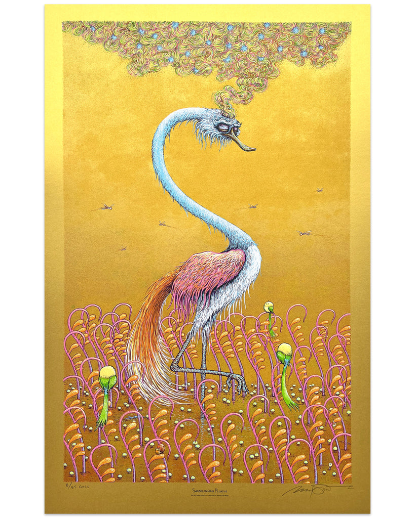 Marq Spusta - "Swabalongian Plorfus (Gold)" print - Spoke Art
