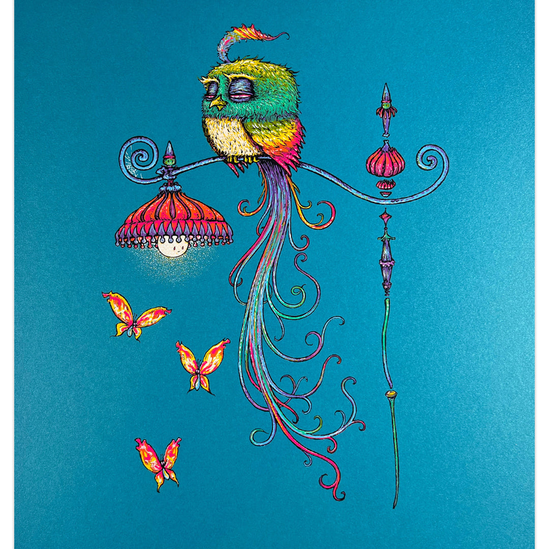 Marq Spusta - "The Lamp (Turquoise Edition)" print - Spoke Art
