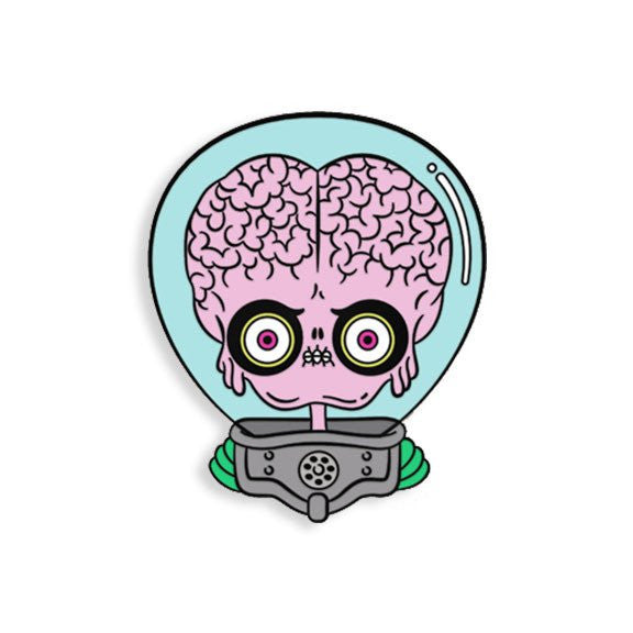 Martian Enamel Pin By Tomi Monstre - Spoke Art