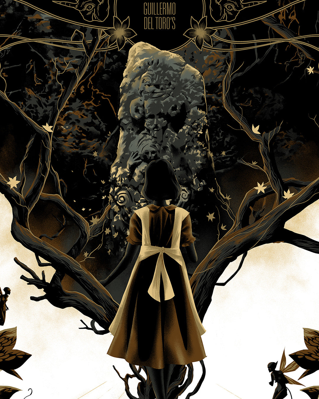 close up of Matt Taylor's Pan's Labyrinth with text at top reading "Guillermo Del Toro's"