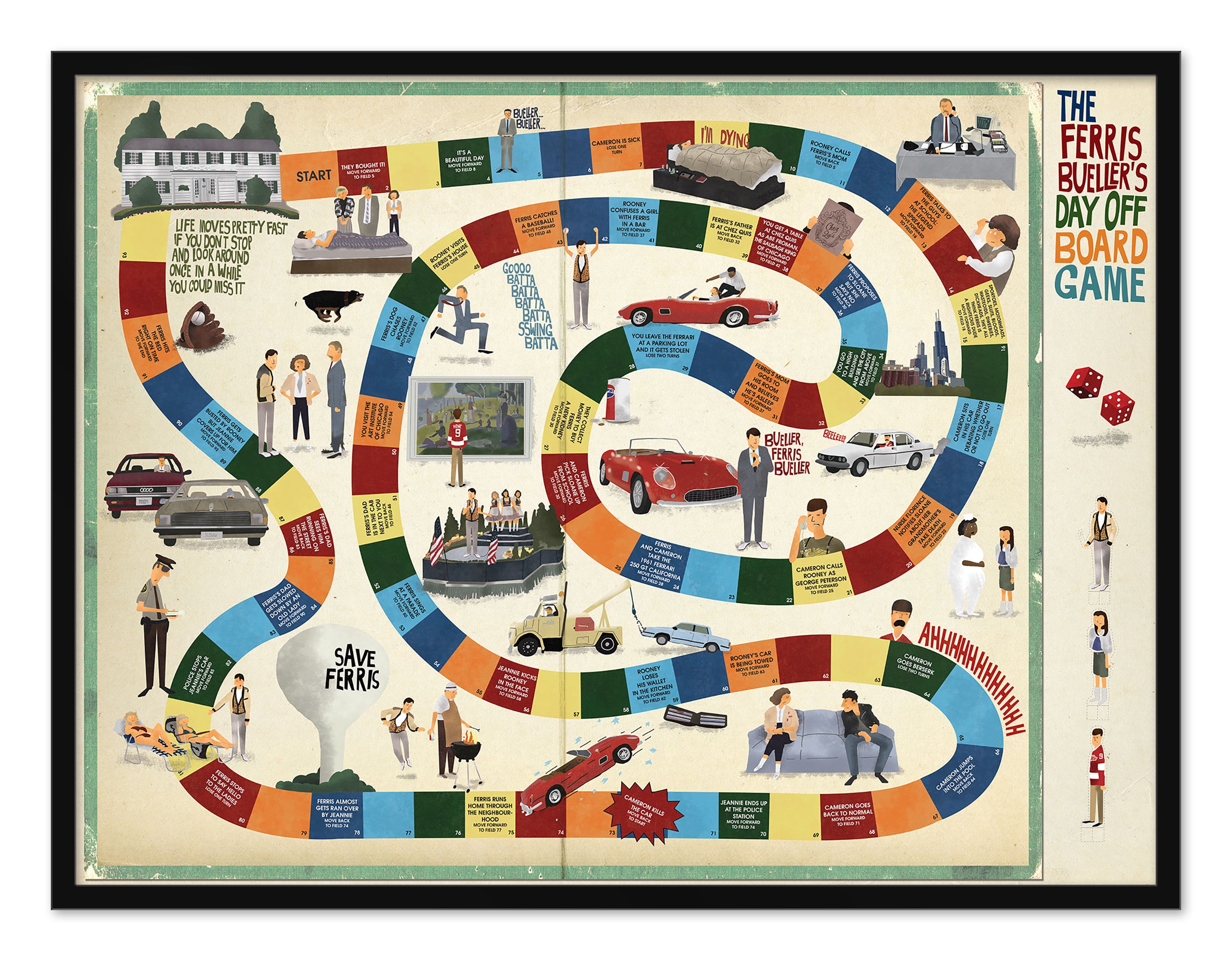 Max Dalton - "The Ferris Bueller's Day Off Board Game" - Spoke Art