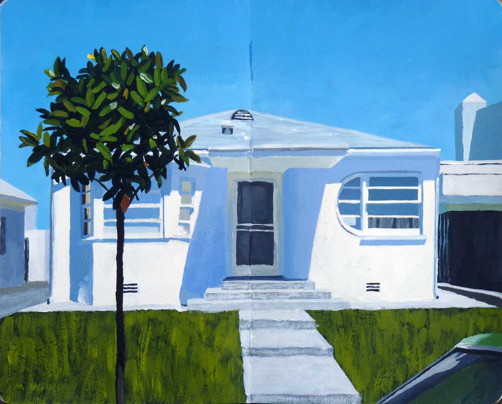 Michael Ward In Escrow acrylic painting Moleskine Project 