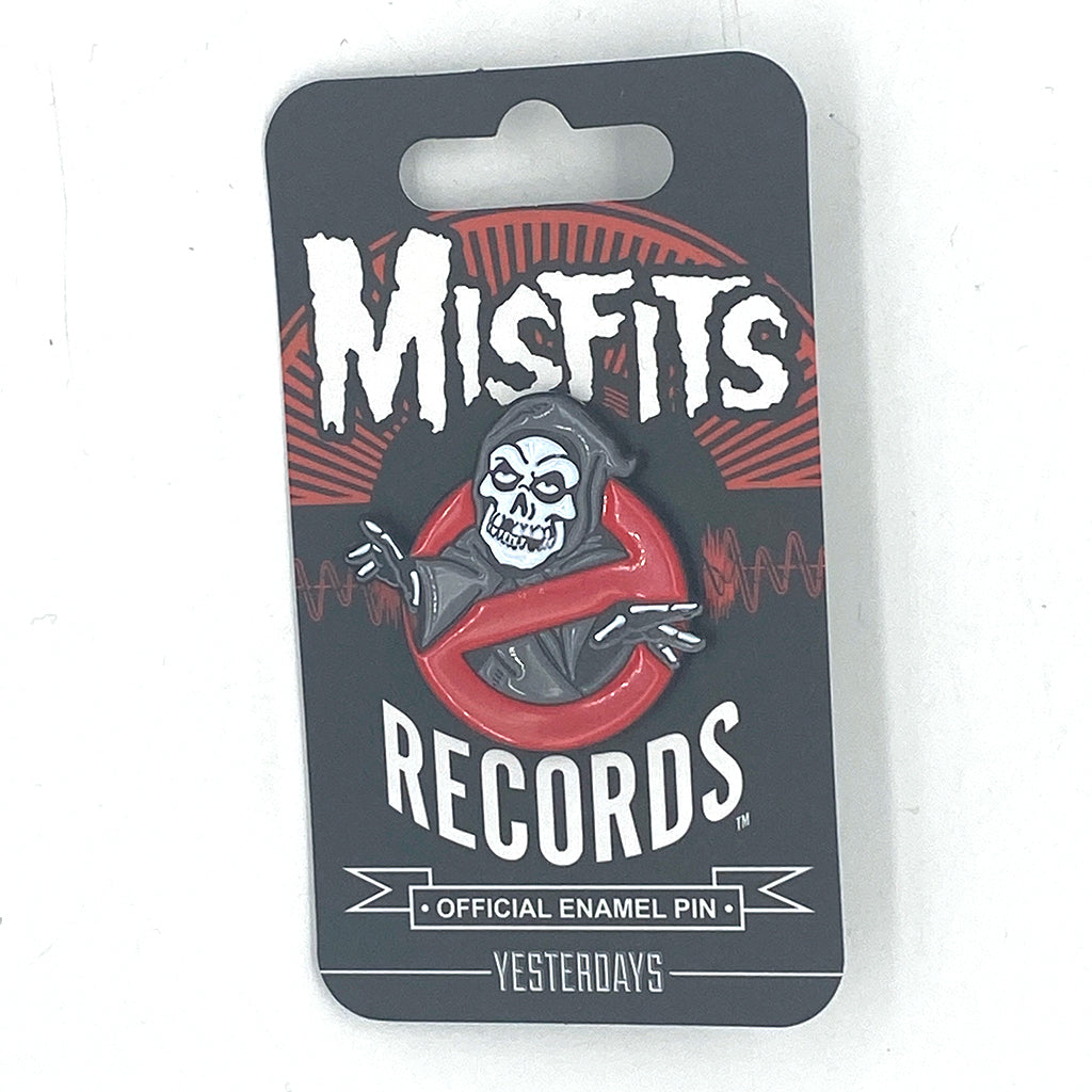 Misfits Crimson Ghost-Busters (Grey/Red) Enamel Pin - Spoke Art