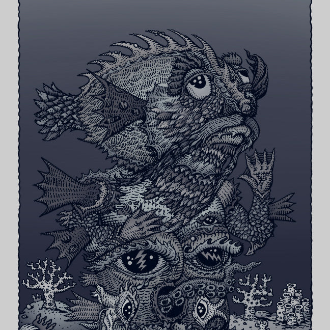 David Welker - "Ocean Man Silver" print - Spoke Art