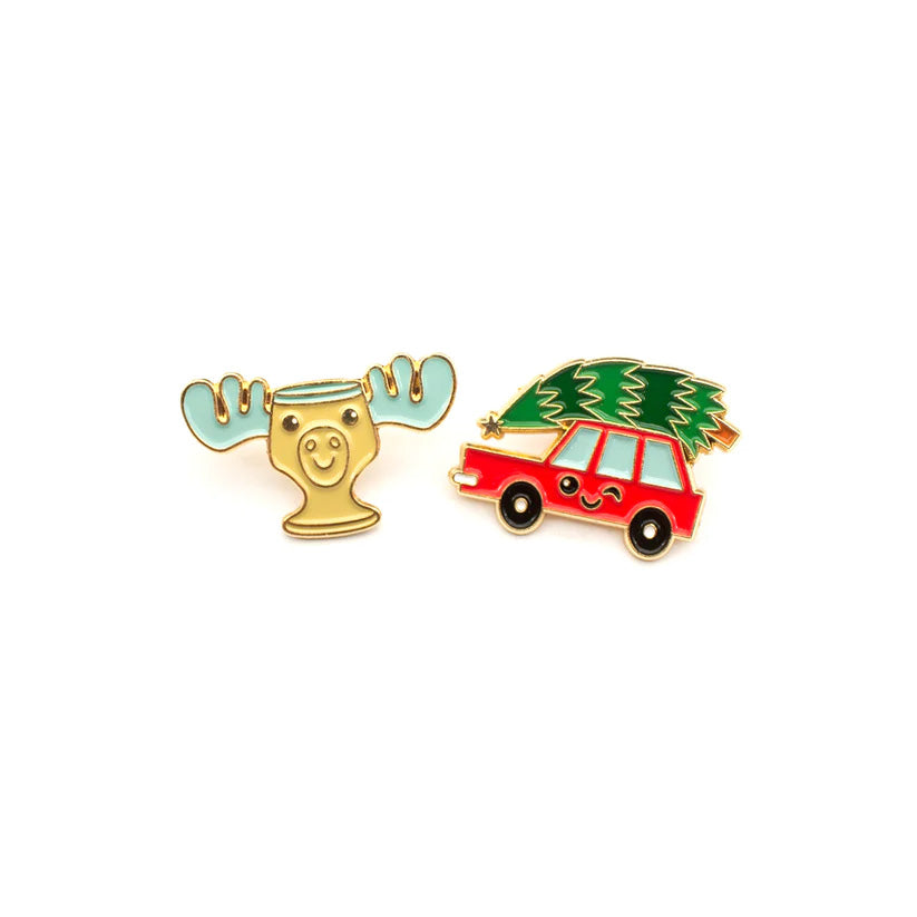 Pin Pin Pals - "Christmas Vacation Set" Enamel Pin - Spoke Art