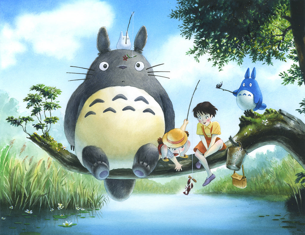 Reuben Negron - "Totoro Fishing (after Studio Ghibli)" - Spoke Art