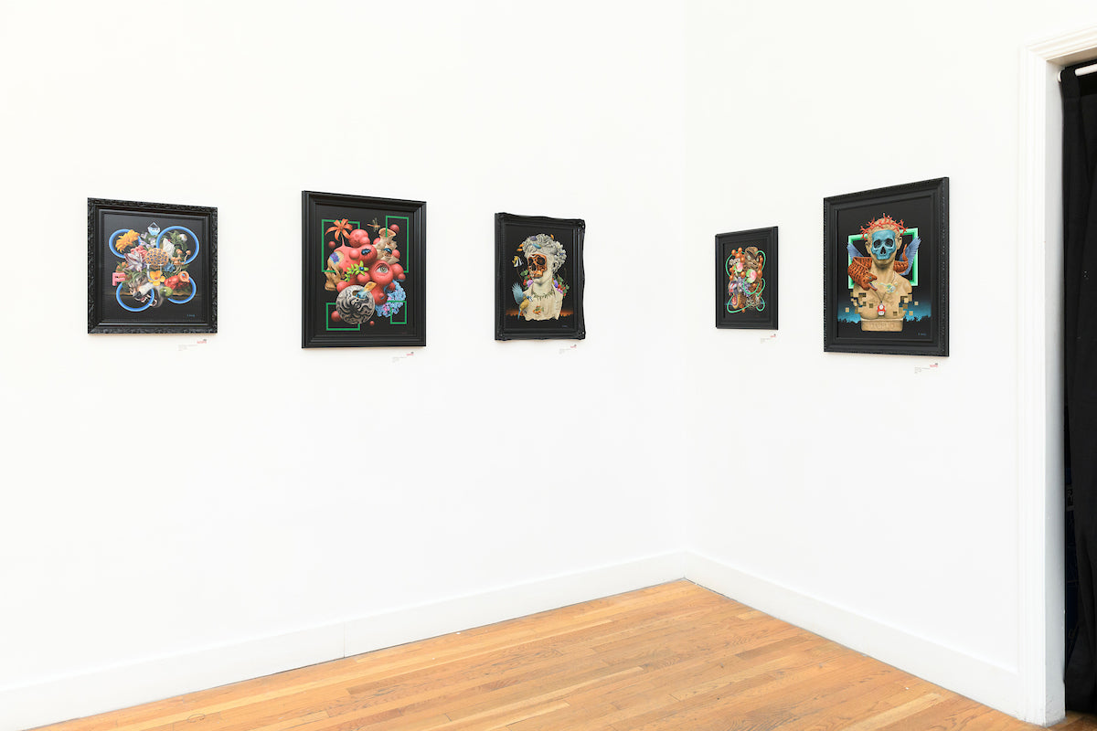 Installation view of Scott Scheidly's Entanglement exhibition at Spoke Art San Francisco