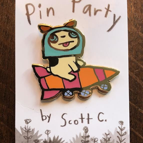 Scott C. - "Rocket Dog" Enamel Pin - Spoke Art