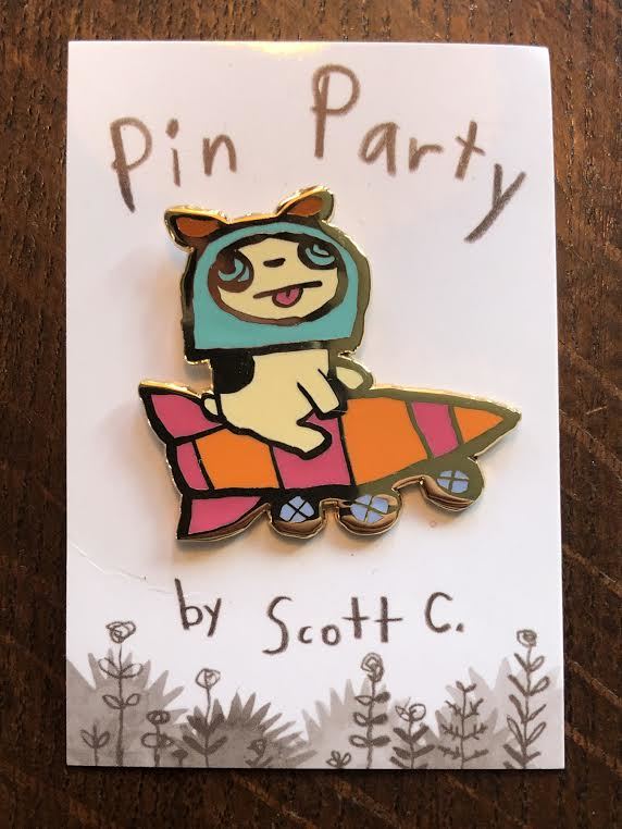 Scott C. - "Rocket Dog" Enamel Pin - Spoke Art