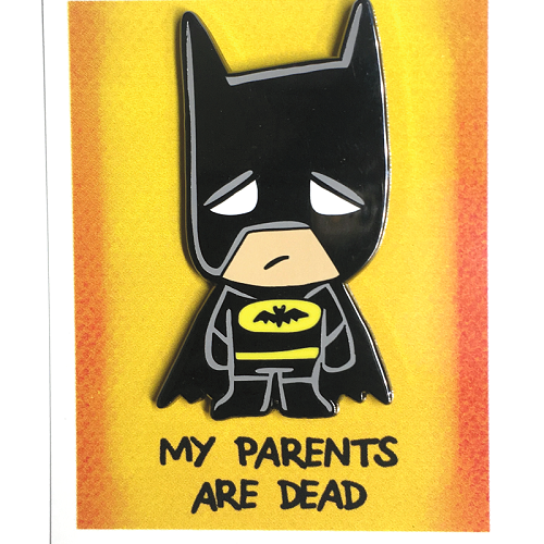 Super Emo Friends - "Batty" Enamel Pin - Spoke Art
