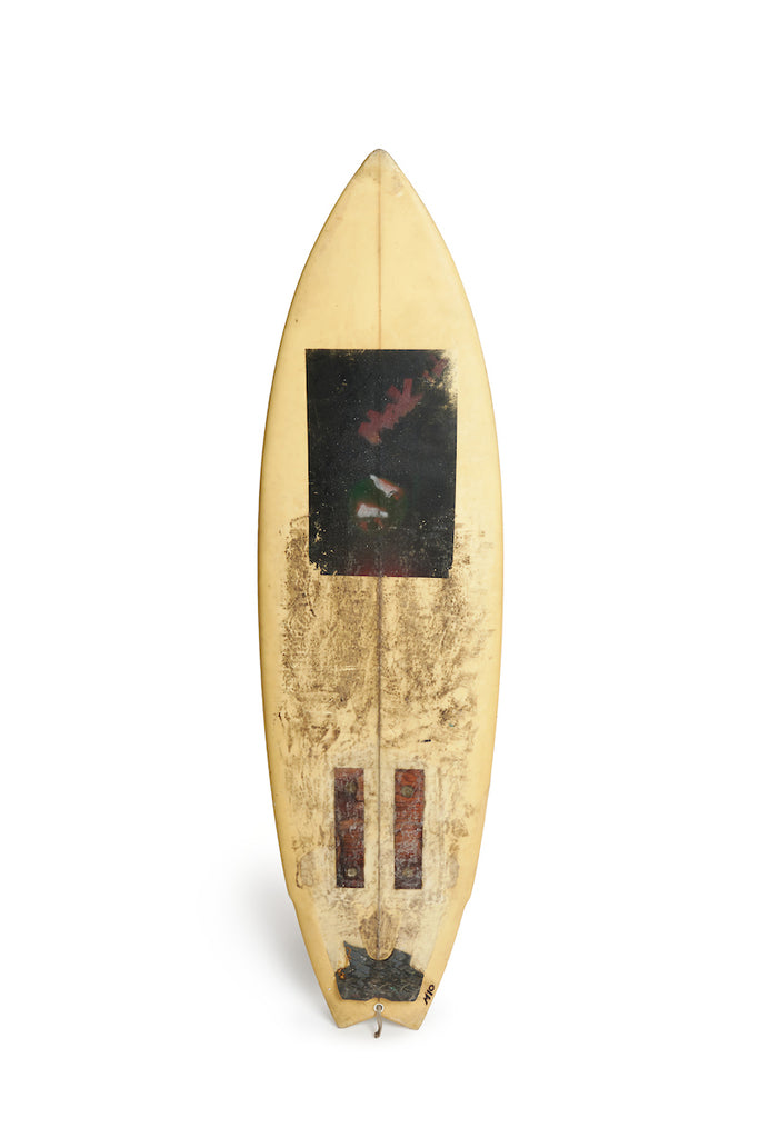 GATS Pleasure Point paint on found surfboard ComplexCon 2021