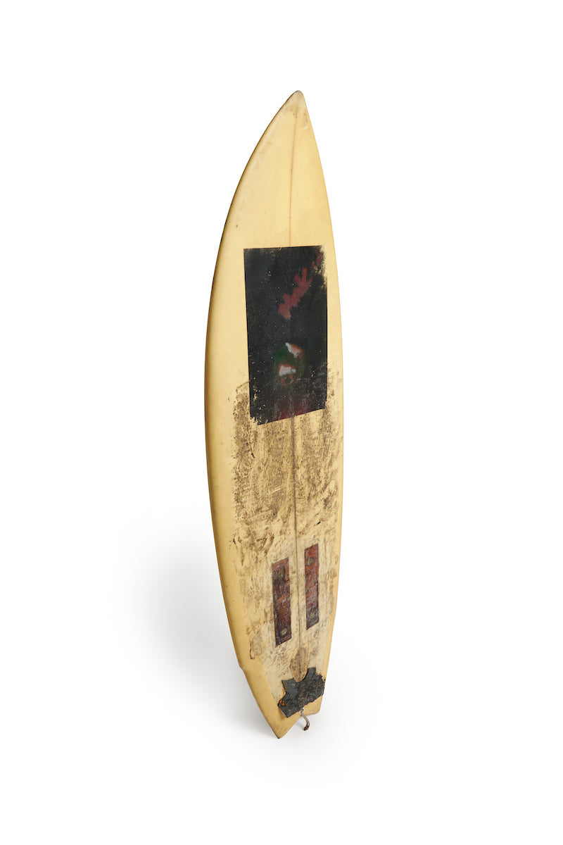 GATS Pleasure Point paint on found surfboard ComplexCon 2021