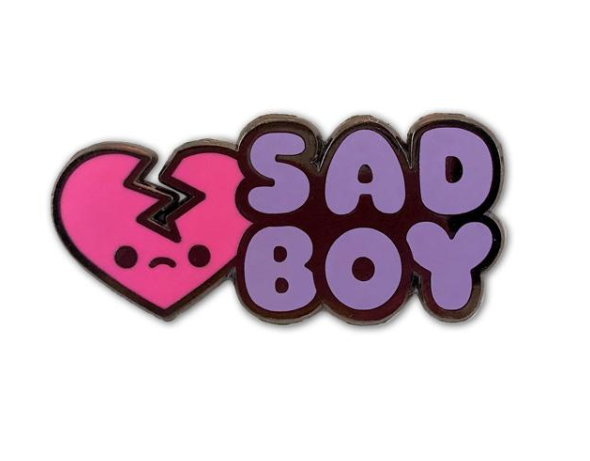 100% Soft - "Sad Boy" Enamel Pin - Spoke Art