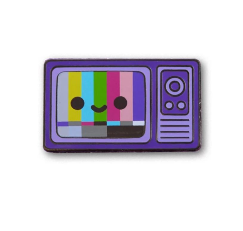 100% Soft - "TV Color Bars" Enamel Pin - Spoke Art