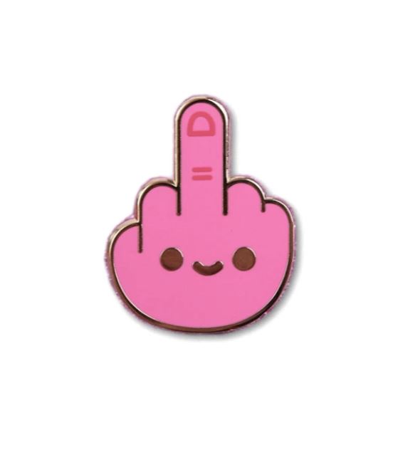 100% Soft - "Middle Finger Pin" Enamel Pin - Spoke Art