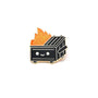 100% Soft - "Dumpster Fire Black & Gold" Enamel Pin - Spoke Art