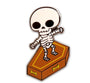 100% Soft - "Skull Surfer" Enamel Pin - Spoke Art