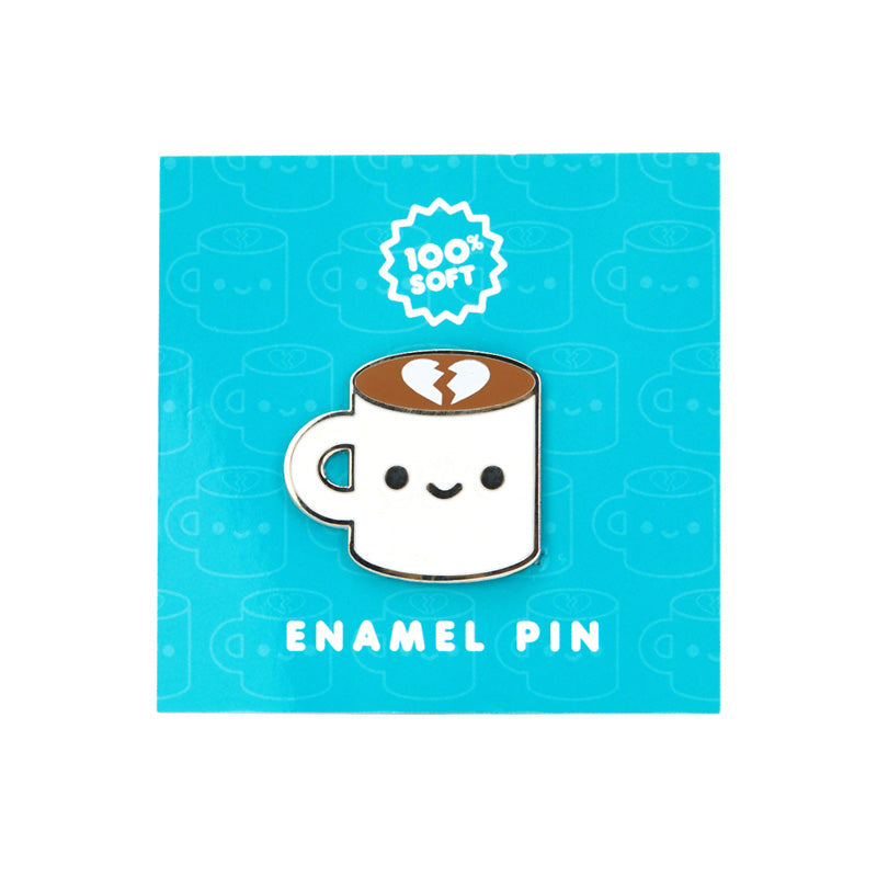 100% Soft - "Broken Heart Coffee" Enamel Pin - Spoke Art