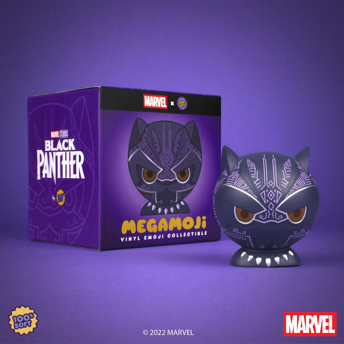 100% Soft - "Black Panther" MEGAMOJI Vinyl Bust - Spoke Art