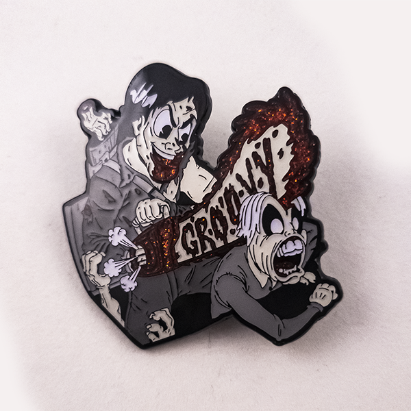 Spicy Donut - "Groovy Ash" Enamel Pin - Spoke Art