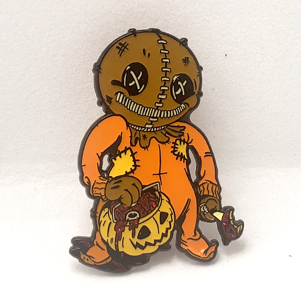 Spicy Donut - "Sam's Trick or Treat" Enamel Pin - Spoke Art