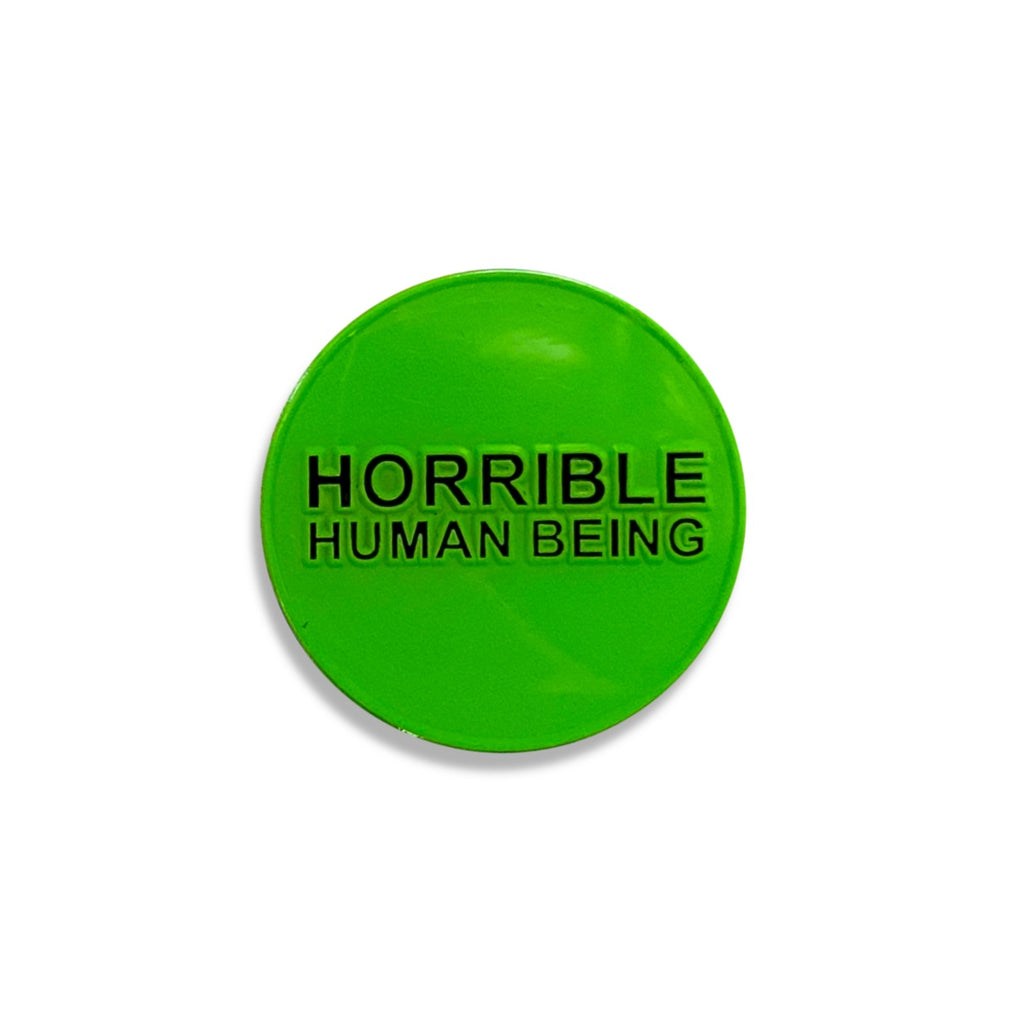 Special Ed Toys - "Horrible Human Being" Enamel Pin - Spoke Art