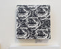 A seamless black and white abstract pattern of gorilla faces by Steve Seeley, titled Gorilla Pattern #1 and created with acrylic on panel, is elegantly displayed on a pristine white wall. Priced at $150.