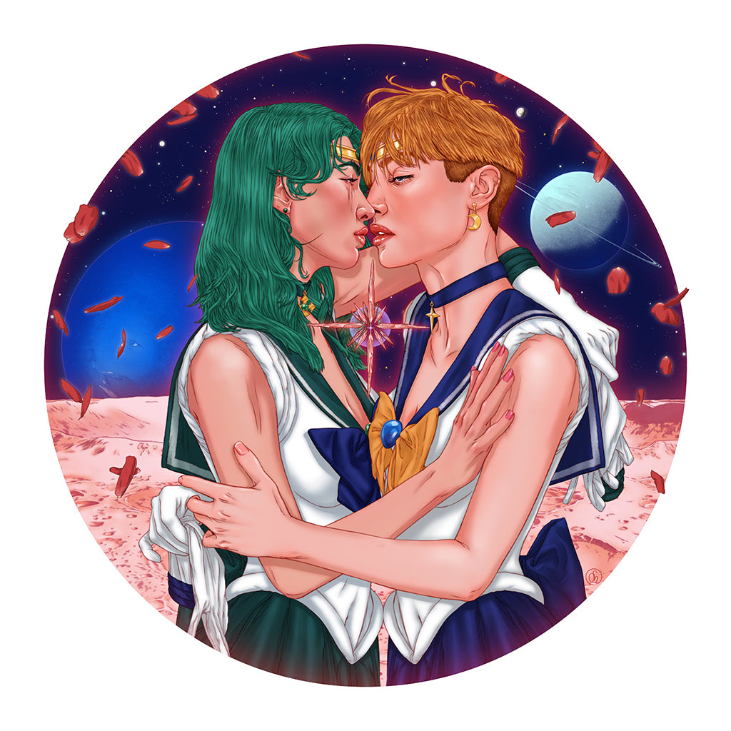 sailor moon uranus and neptune kiss
