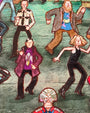 Scott C. "The Tasting of It." close up of artwork featuring the opening title sequence of The Peacemaker with dancing characters
