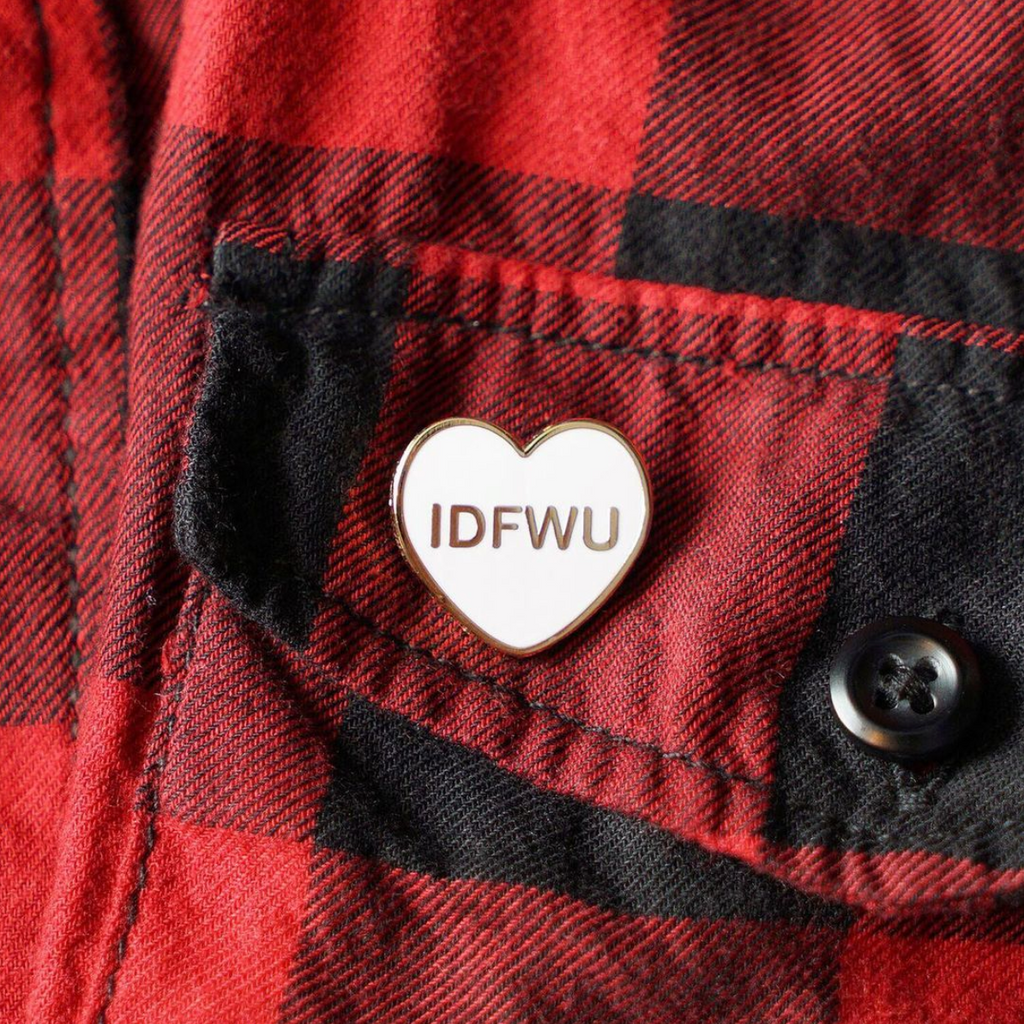 IDFWU Candy Heart Enamel Pin - Spoke Art