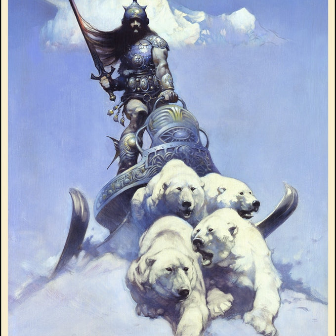Frank Frazetta - "Silver Warrior" - Spoke Art