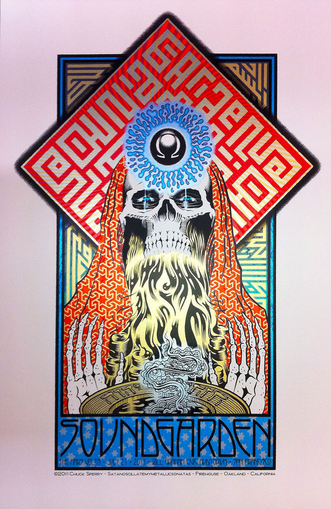 Chuck Sperry - Soundgarden, The Mars Volta, Bill Graham Civic Auditorium, San Francisco, July 21, 2011 (Artist Edition) - Spoke Art