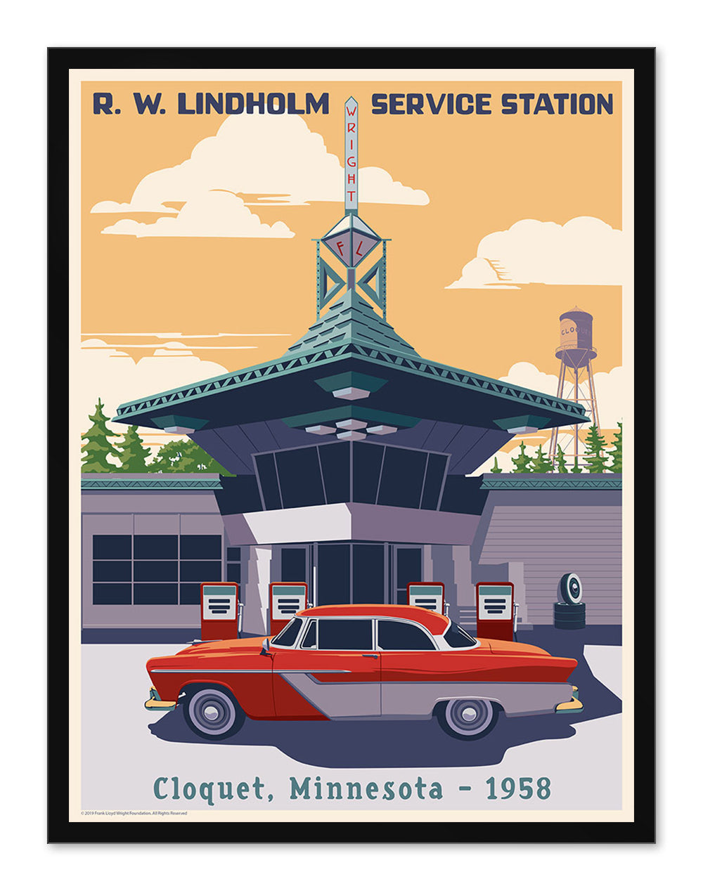 Steve Thomas - "Lindholm Oil Company Service Station" - Spoke Art