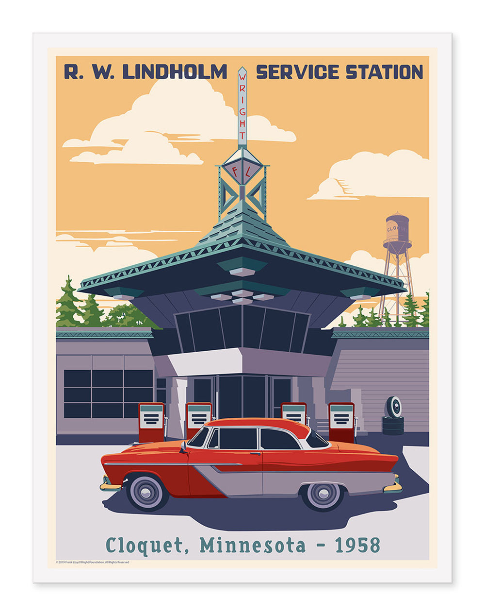 Steve Thomas - "Lindholm Oil Company Service Station" - Spoke Art