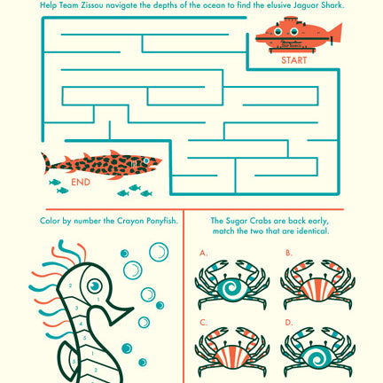 Dave Perillo - "Team Zissou Activity Sheet" - Spoke Art