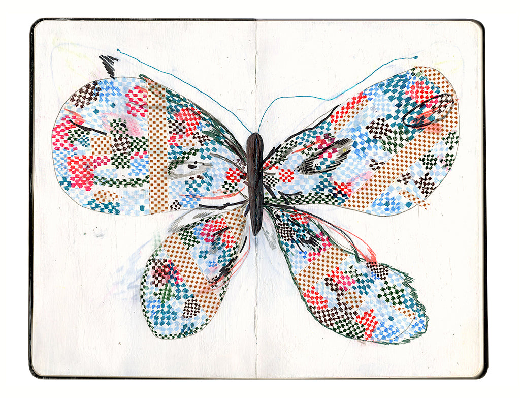 Tiffany Jan - "Checkered Butterfly" - Spoke Art
