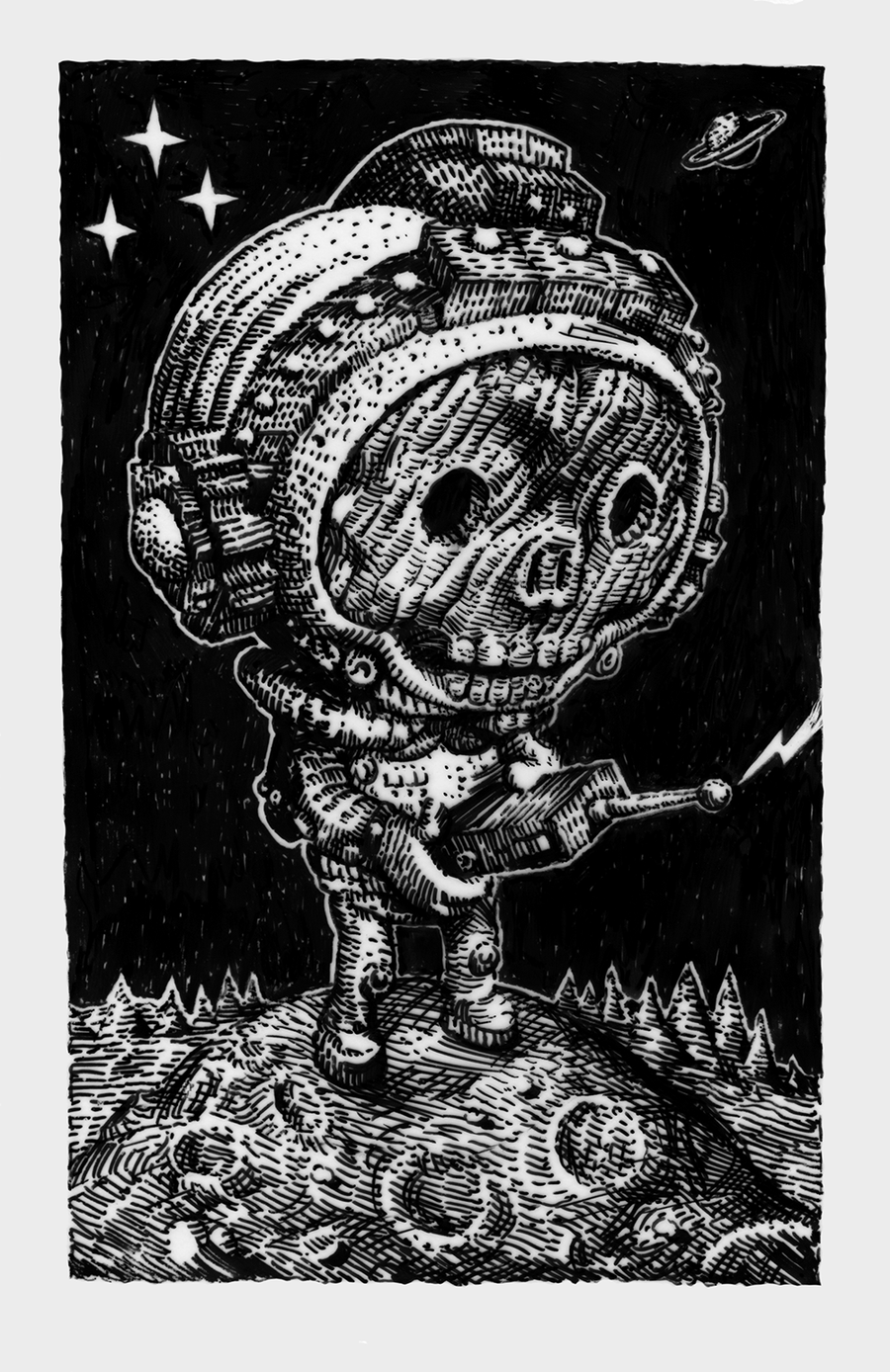 David Welker Transistor Boy screen print