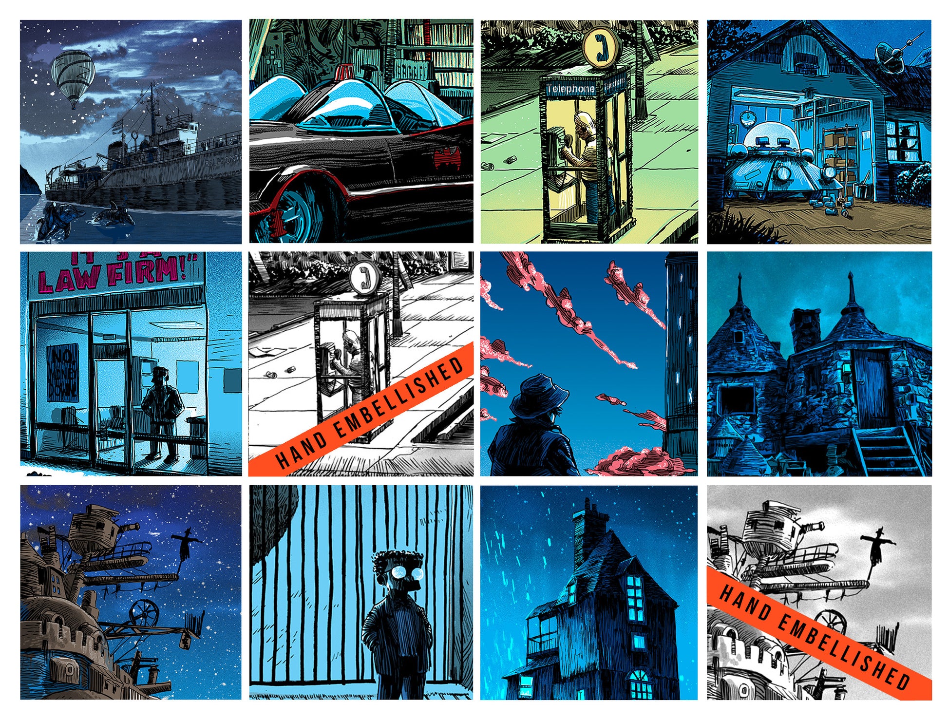 Tim Doyle - UnReal Estate V Complete Variant Print Set - Spoke Art