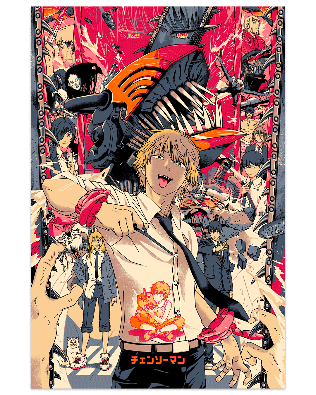 Chainsaw Man Episode 1: Dog and Chainsaw, an art acrylic by AFDS BM - INPRNT
