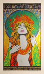 Chuck Sperrys colorful concert poster features a psychedelic design of a woman with flowers in her hair and a bright robe, with Widespread Panic prominently displayed. Event: Madison Square Garden, New York City, Nov 16, 2013. A must-have for retrospective print enthusiasts.